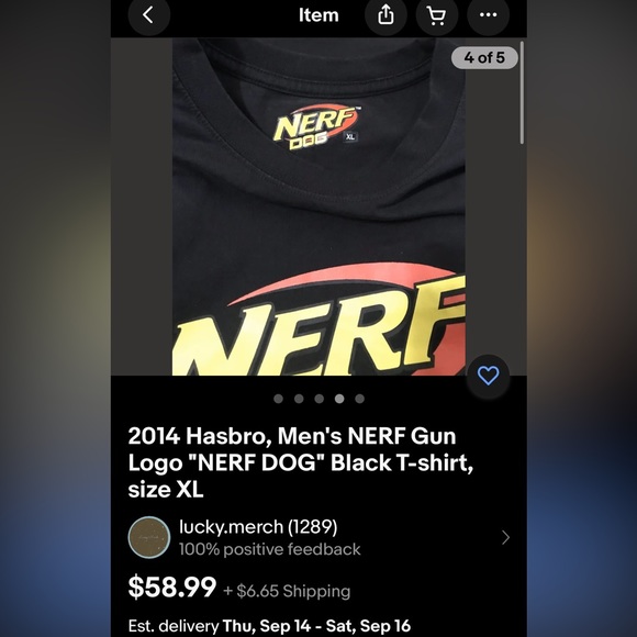 NERF DOG HASBRO T SHIRT - Picture 7 of 7